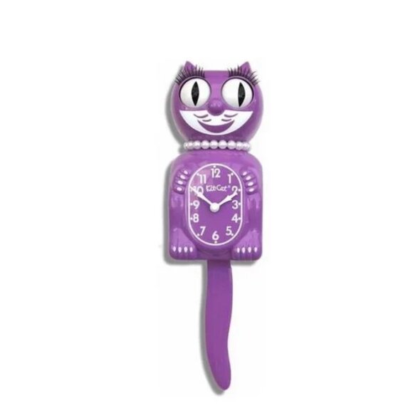 Rare Retired Radiant Orchid Lady Kit Cat Klock Clock - Picture 1 of 6